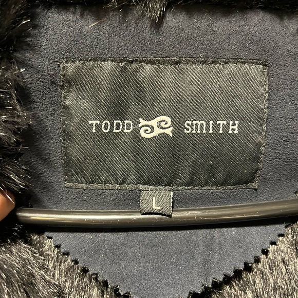 Vintage coat black with faux fur - Picture 12 of 12